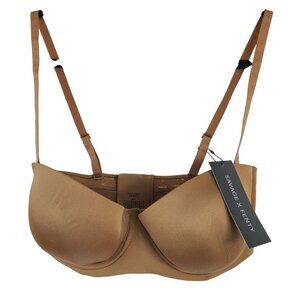 NWT Savage X Fenty Microfiber Strapless Bra Sweet Latte Nude Sz 36DD